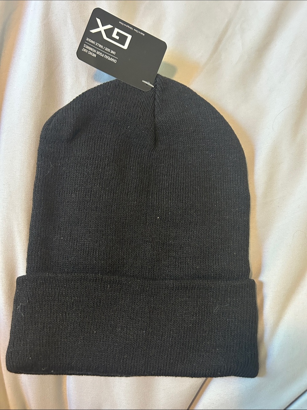 Men’s Black Cuffed Beanie by XG